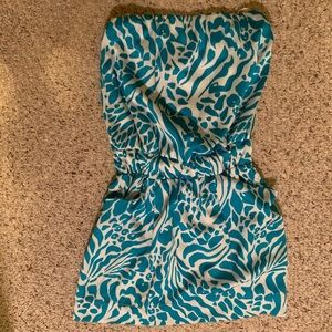 Strapless aqua dress size xs